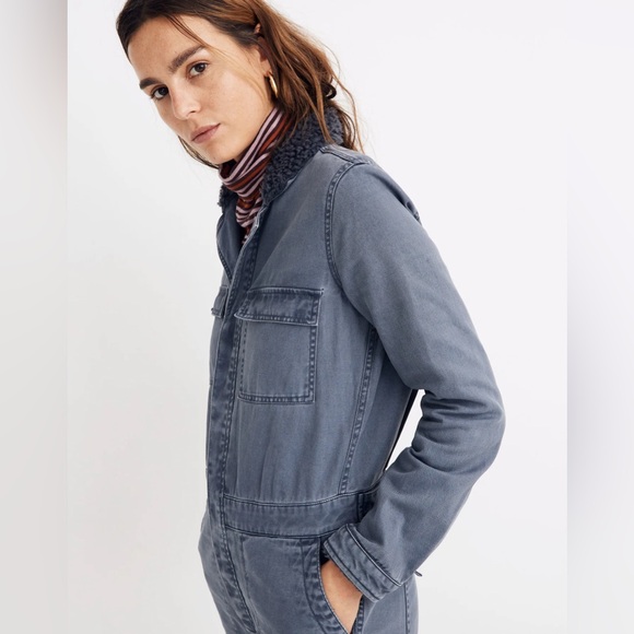 Madewell Sherpa Collar Jumpsuit size Medium - Picture 2 of 8